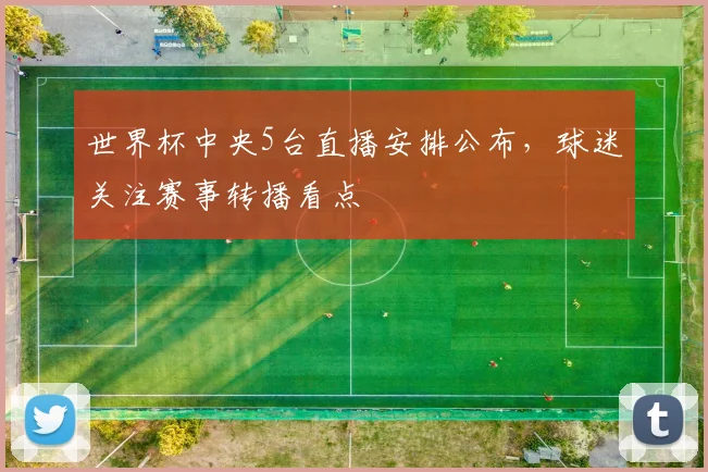 世界杯中央5台直播安排公布，球迷关注赛事转播看点